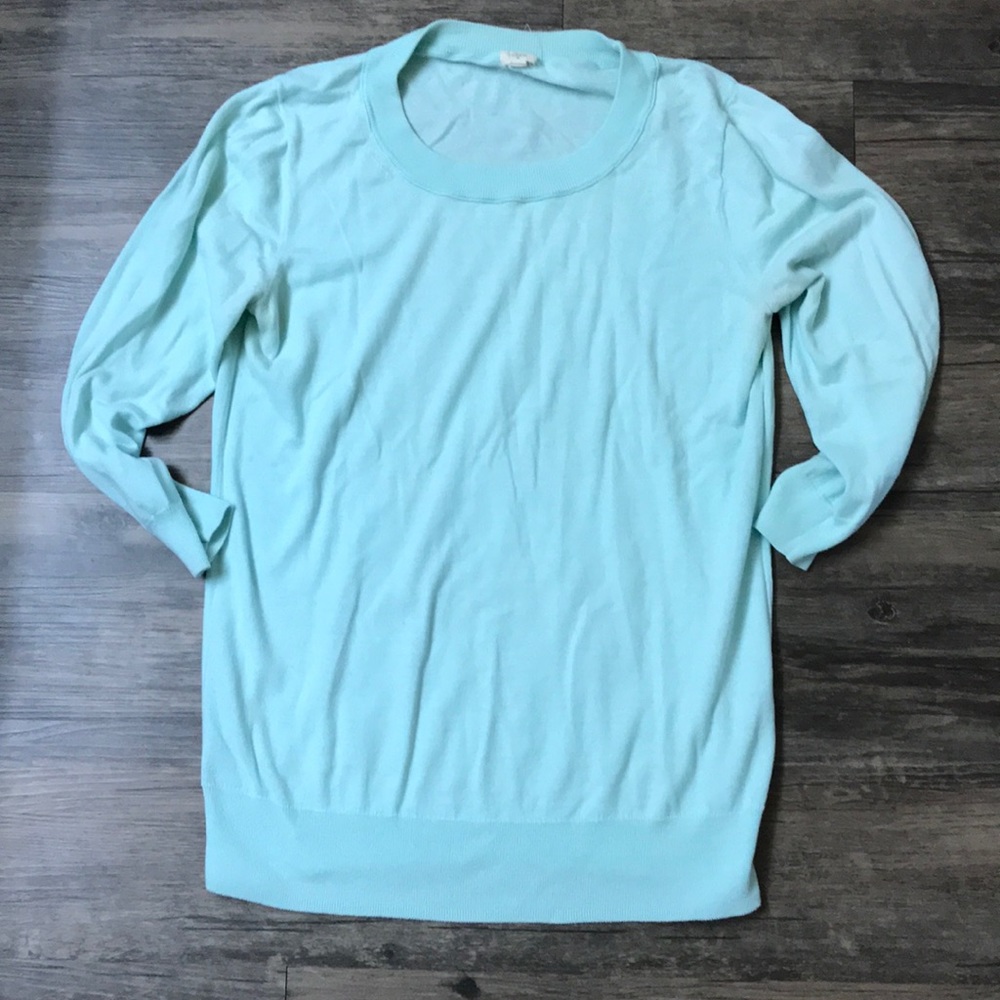 J. Crew light teal universal sweater
